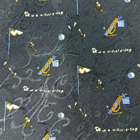 Coolcc Men Purple Golf 100% Silk Necktie Tie - Picture 3 of 3